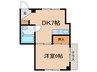 シャングリラ中和泉 1DKの間取り