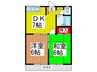 パインハイツ 2DKの間取り