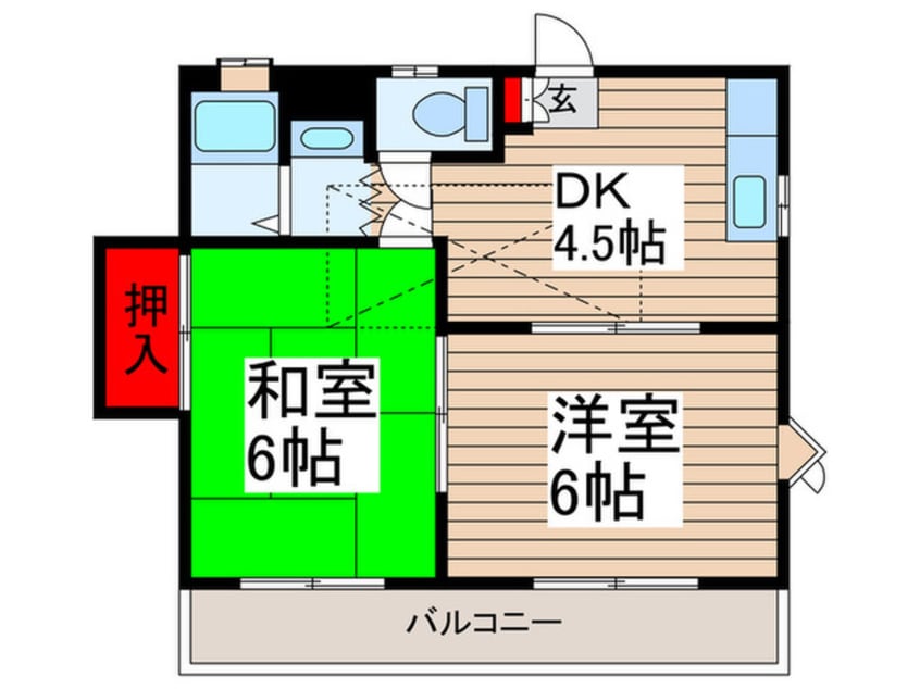 間取図 ハイムタチバナ(1154-3-1)