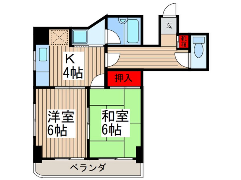 間取図 ルミエ－ル北斎