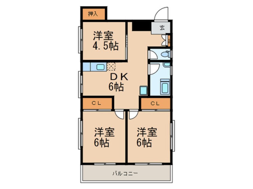 間取図 長谷川ビル（３０１）