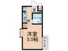 ＴＯＰ金町第３（２０５） 1Kの間取り