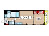 イーストガーデン 1LDKの間取り