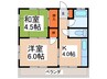 第二富士見荘 2Kの間取り