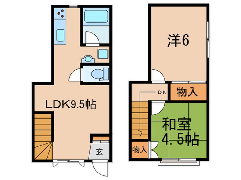 間取図 テラスハウス用賀