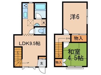 間取図 テラスハウス用賀