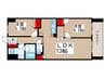 レジディア南千住 2LDKの間取り