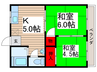 サニ－コ－ポＢ 2Kの間取り