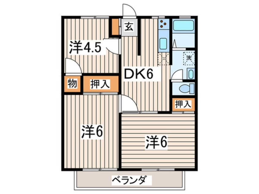 間取図 ヒルタハイツ１