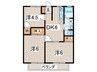 ヒルタハイツ１ 3DKの間取り