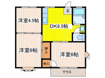 間取図 コーポ三鈴Ｂ棟