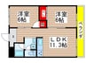 シャルム・Ｋ・カーサ 2LDKの間取り