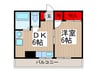 サンハイツ高橋 1DKの間取り