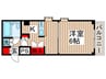 ﾛｰｽﾞﾏﾝｼｮﾝ A10 1Kの間取り