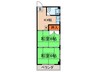 金龍堂ビル 2Kの間取り