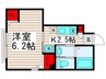 ミハス西新井 1Kの間取り