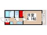 ｼﾞｮｲｸﾚｱA 1Kの間取り