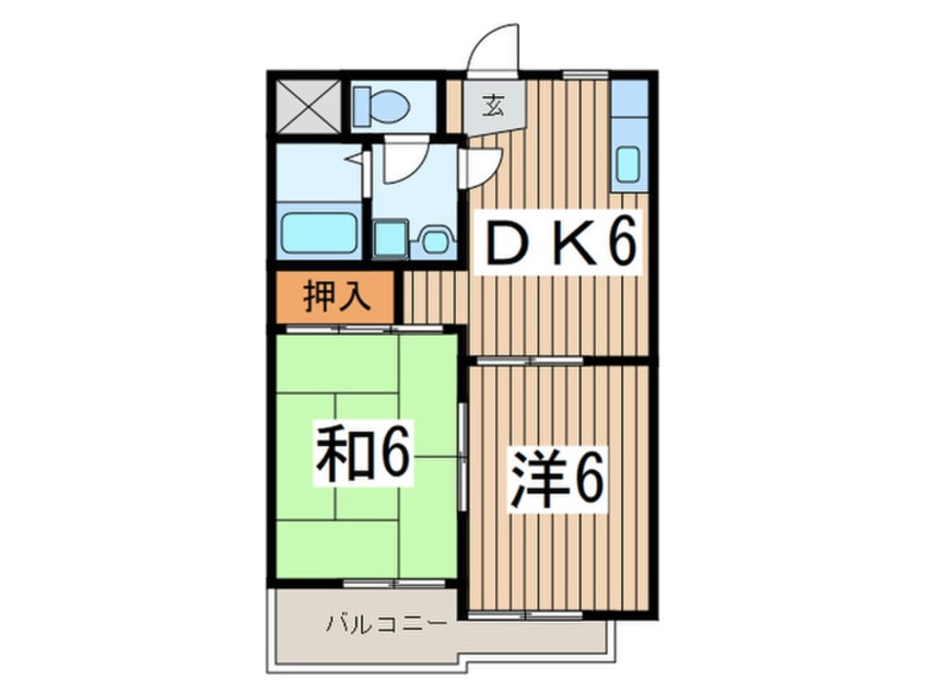 間取図 ビュ－フラット・ナカイ