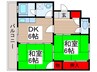 原田マンション 2DKの間取り