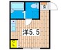 エスポワール立場 1Rの間取り