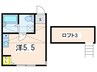 エスポワール立場 1Rの間取り