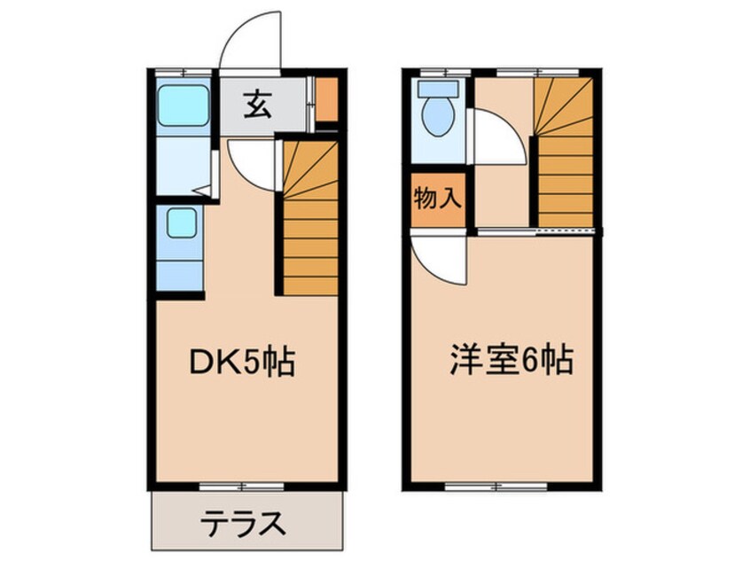 間取図 メゾネット馬絹