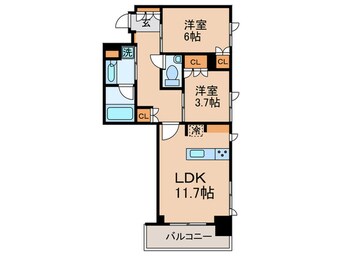 間取図 アトラス築地(314)