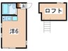 カーサ六角橋 1Rの間取り