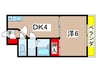 ノースランド国立 1DKの間取り