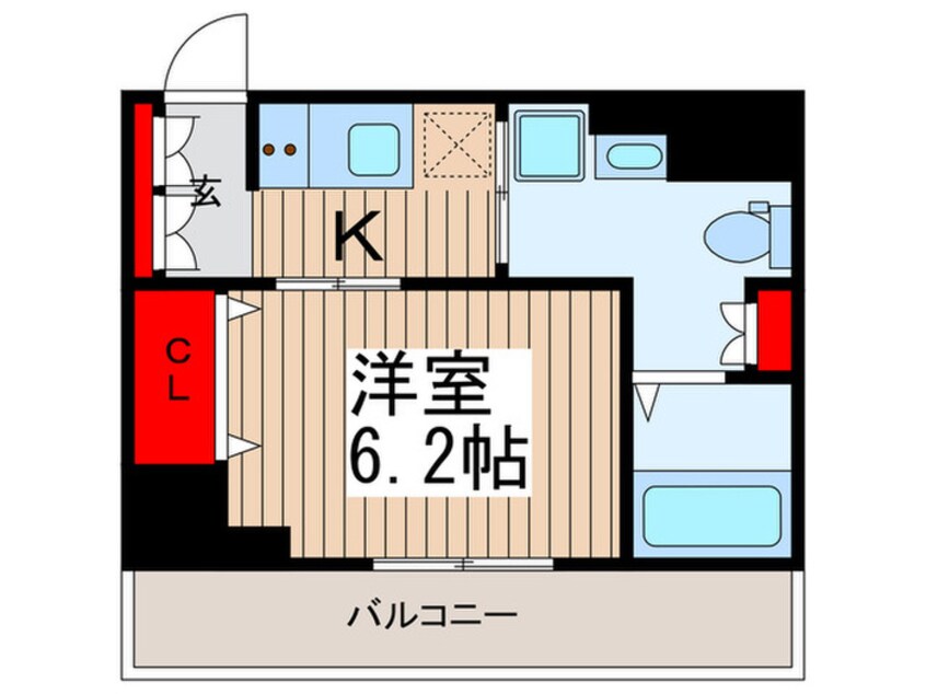 間取図 ﾌﾟﾚｰﾙ・ﾄﾞｩｰｸ門前仲町Ⅲ（702）