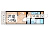 CloudNine中山 1Kの間取り