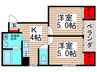 アルマ－ス壱番館 2Kの間取り