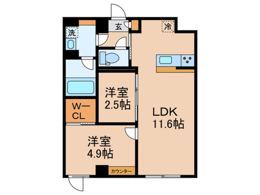 間取図 ウェルスクエアイズム千川Ⅱ