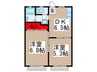 ルミエール上新井 2DKの間取り