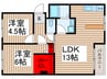 ハイツ福 2LDKの間取り