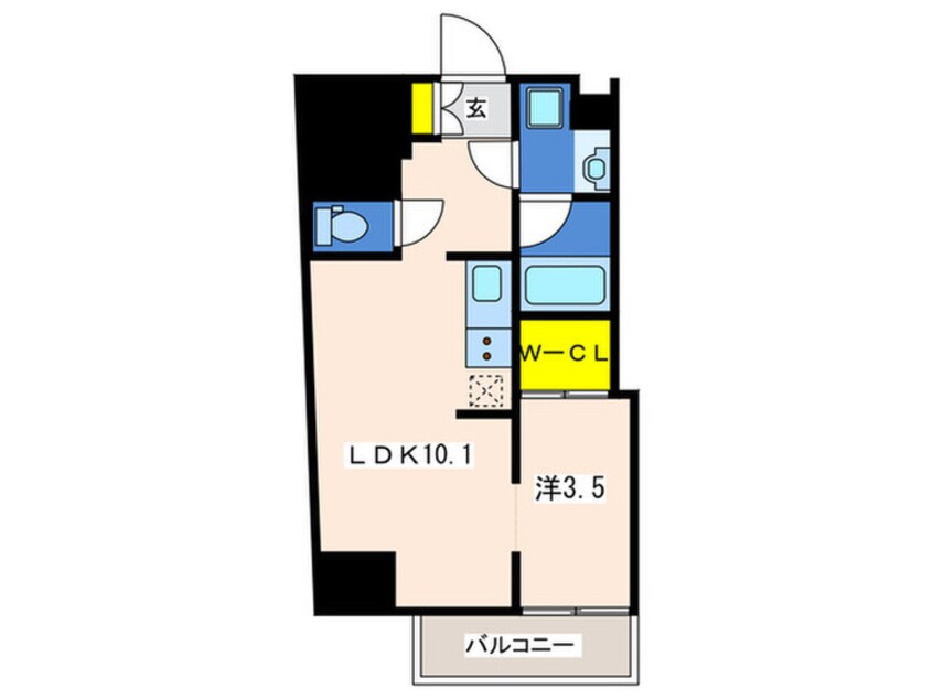 間取図 ﾊﾟｰｸｱｸｼｽ横濱関内SQUARE