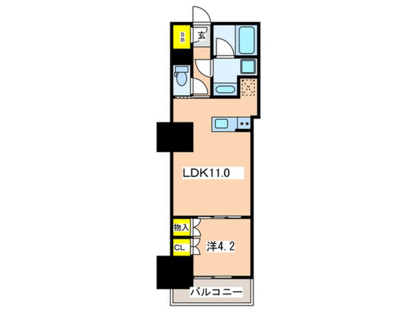 間取図 ﾊﾟｰｸｱｸｼｽ横濱関内SQUARE