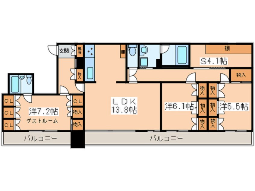 間取図 パークサイド府中