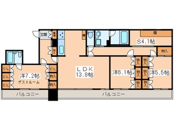 間取図 パークサイド府中