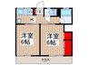 シティハイム愛宕 2Kの間取り