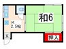 佐藤荘 1Kの間取り