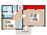 ボヌールＣ棟 1DKの間取り