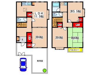 間取図 金程２丁目テラスハウス