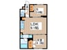 ラクラス中野南台 1LDK+Sの間取り