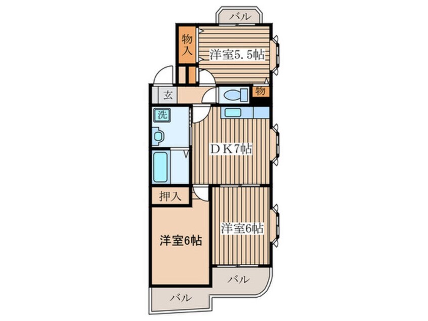 間取図 サンキャッスルⅡ