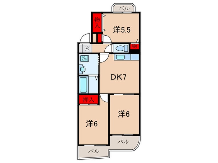 間取り図 サンキャッスルⅡ