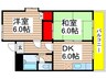ウボ－ヌンク石橋 2DKの間取り