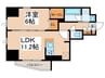 S-RESIDENCE浅草Fiore 1LDKの間取り
