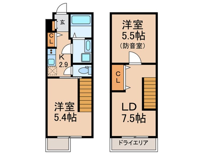 間取り図 Green terrace 代沢MUSIC