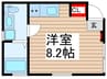 フラワームーン 1Rの間取り